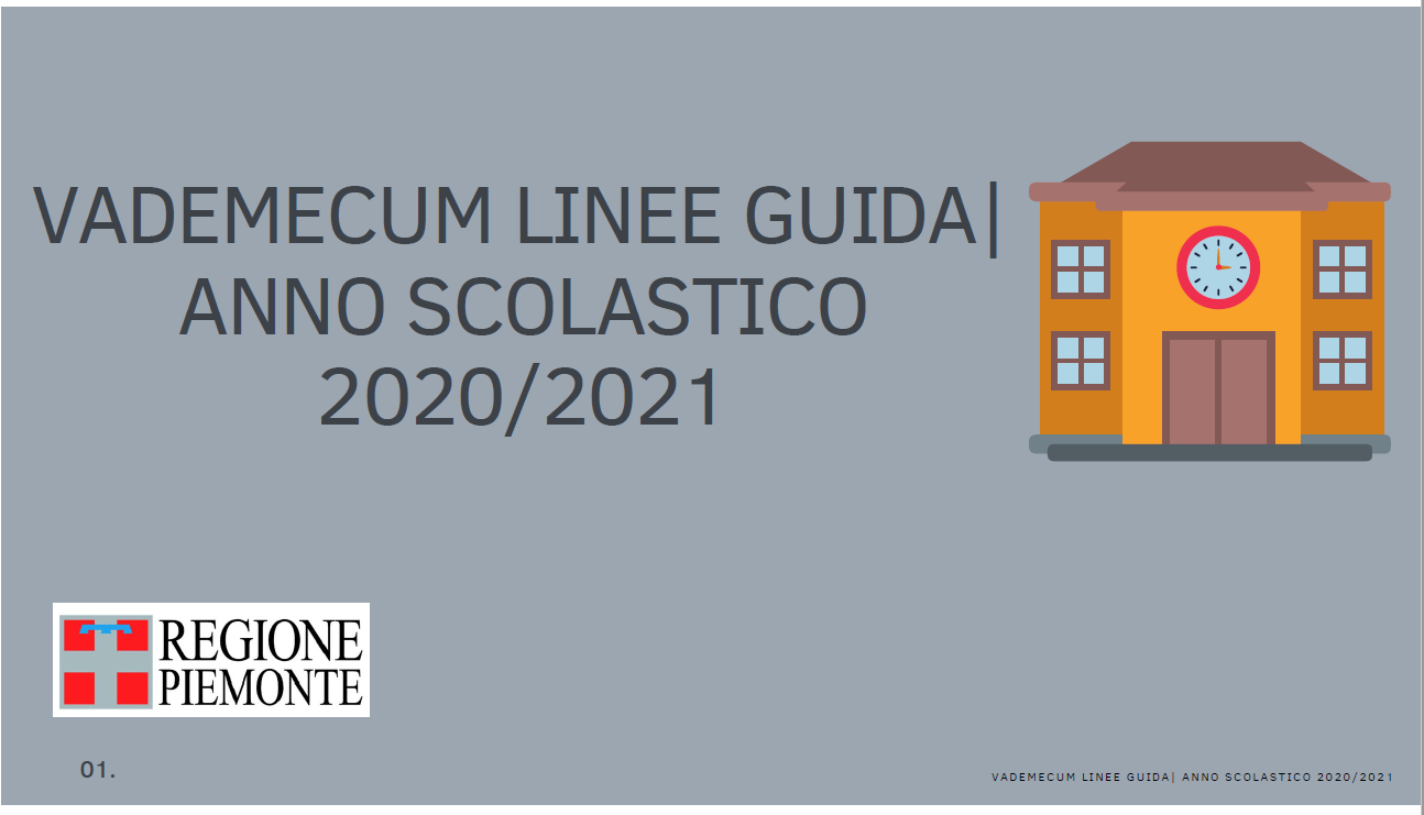 Rientro a scuola: il vademecum della Regione Piemonte