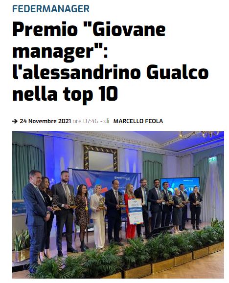 Premio “Giovane manager”: l’alessandrino Gualco nella top 10